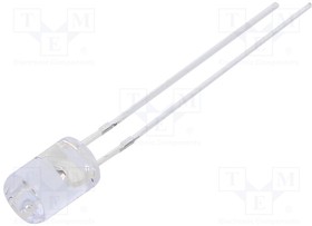 OSY5PA5GA1B-12V, LED; 5mm; yellow; 500?750mcd; 100°; Front: flat; 12?15V; 225mW