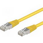 68064, Patch cord; SF/UTP; 5e; stranded; CCA; PVC; yellow; 0.5m; 26AWG