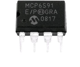 Фото 1/4 MCP6S21-I/P, Special Purpose Amplifiers 1-Chan. 12 MHz SPI