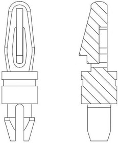 8G810V40907, Дистанц PCB; полиамид 66; Дл: 3,2мм; защелка / защелка; UL94V-2