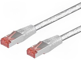 93547, Patch cord; S/FTP; 6; stranded; Cu; LSZH; transparent; 1m; 28AWG