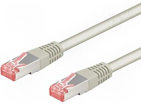 Фото 1/2 93782, Patch cord; S/FTP; 6a; stranded; Cu; LSZH; grey; 3m; 27AWG