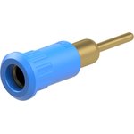 4 mm socket, round plug connection, mounting Ø 8.2 mm, blue, 64.3012-23