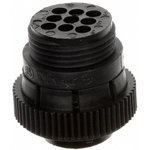 Plug housing, 9 pole, crimp connection, screw locking, straight, 182645-1