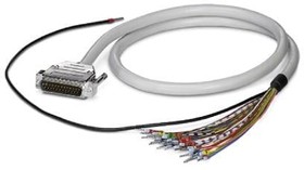 Фото 1/2 2926519, Assembled shielded round cable; connection 1: Single wires (25-position) (The wires are marked and fitted with fe ...