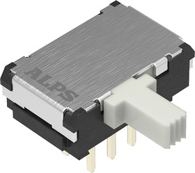 SSSS925800, Lying 100mA DPDT 9.5mm 12V PCPin 10000 Rectangular columnar -40-~+85- Plugin Slide Switches