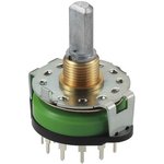 SRRM1C7800, -10-~+60- Non Shorting 30° 12 1 10000 PCPin 250mA Round Shaft with Groove 30V Plugin Rotary Switches
