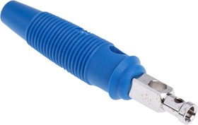 Фото 1/4 930061102, Blue Male Banana Plug, 4 mm Connector, Solder Termination, 30A, 30 V ac, 60V dc, Nickel