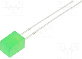 OSG5TA7NE4B, LED; rectangular; 5x5x7mm; green; 500?750mcd; 140°; Front: flat