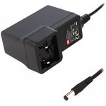 GEM18I24-P1J, Medical Plug-In Power Supply with Interchangeable Adapter GEM18I ...