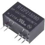R12P21509D, Isolated DC/DC Converters - Through Hole 2W 12VIN +15/-9V THT