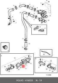 416033, Уплотнительное кольцо VOLVO