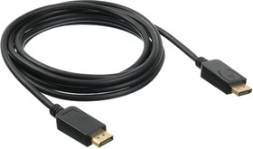 Фото 1/5 Кабель аудио-видео Buro V.1.2, DisplayPort (m) - DisplayPort (m) , ver 1.2, 2м, GOLD, черный [bhp dpp_1.2-2]