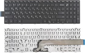 Фото 1/2 Клавиатура для ноутбука Dell Inspiron 15-4000, 15-5000, 15-5542 черная без подсветки (длинный шлейф)