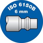 ISI 061806CP, Composite Body Safety Quick Connect Coupling, 6mm Hose Barb