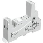 GZT92-GREY, 5 Pin 300V ac DIN Rail Relay Socket, for use with RM87N Relay ...