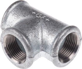 Фото 1/2 770130205, Galvanised Malleable Iron Fitting Tee, Female BSPP 3/4in to Female BSPP 3/4in to Female BSPP 3/4in
