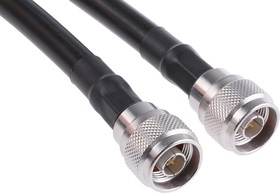 R284C0351043, Male N Type to Male N Type Coaxial Cable, 3m, RG214 Coaxial, Terminated