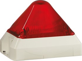 21550815055, PY X-M-05 Series Red Flashing Beacon, 24 V ac/dc, Panel Mount, Xenon Bulb