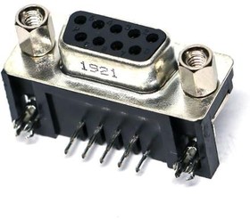 L77SDE09SA4CH4F, D-Sub Standard Connectors 9P D-Sub Socket Sz E Front Screwlock 4-4