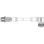 M12A04ML-12AFR-SDA05, Sensor Cables / Actuator Cables M Series, M12, 4A ...