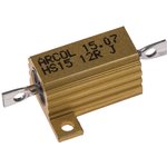 HS15 12R J, Резистор: проволочный, с радиатором, винтами, 12Ом, 15Вт, ±5%