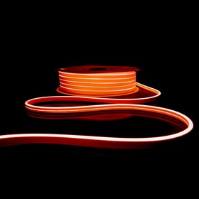 Фото 1/5 Неоновая светодиодная лента 1м, 6х12мм, 24В, 9Вт/м, 120 LED/m, IP33 (ПВХ), оранжевый, ML-NF-24V-0612-Orange