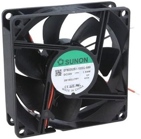 Фото 1/3 EF80252S1-1000U-A99, Axial Fan DC 80x80x25mm 24V 69.6m³/h