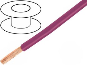 Фото 1/4 6713 VI005, Ecogen Ecowire Series Purple 0.33 mm² Hook Up Wire, 22 AWG, 7/0.25 mm, 30m, MPPE Insulation