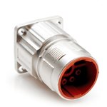 MB2LLN0800, Circular Metric Connectors REC.,STR,8POS(4+4) FLANGE,EXT,CHECKMATE