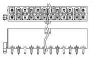 1775099-8, Board to Board & Mezzanine Connectors 600V 9A max Dual Action Conn