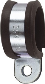 FCC12, P Clip, Conduit Fitting, 14mm Nominal Size, Bright Zinc Plated PVC