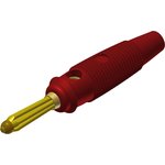 930727701, Red Male Banana Plug, 4 mm Connector, Solder Termination, 30A ...