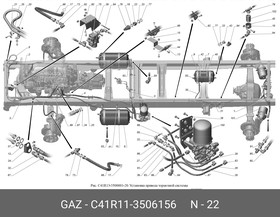 С41R11-3506156, Штуцер ГАЗон Next трубок тормозных соединительный (ОАО ГАЗ)