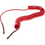 4m, Polyurethane Recoil Hose, with BSPT 1/4" Male connector