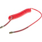 2m, Polyurethane Recoil Hose, with BSPT 1/4" Male connector