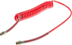 Фото 1/3 2m, Polyurethane Recoil Hose, with BSPT 1/4" Male connector