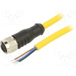 C4C05M010, Соединительный кабель; M12; PIN: 4; прямой; 10м; вилка; 250ВAC; 4А