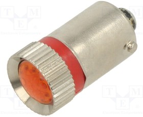 18271350, Индикат.лампа: LED; BA9S,T10; красный; пластик; 24ВDC; -20-60°C