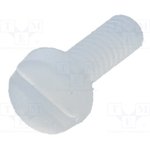8G201M2X06, Винт; M2x6; 0,4; Головка: цилиндрическая; прямой; 0,6мм; полиамид
