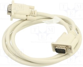 AK-310100-018-E, Cable; D-Sub 15pin HD plug,both sides; grey; 1.8m