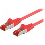95467, Patch cord; S/FTP; 6; stranded; CCA; PVC; red; 0.5m; 27AWG