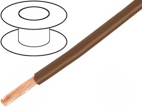 Фото 1/7 6712 BR005, Ecogen Ecowire Series Brown 0.2 mm² Hook Up Wire, 24 AWG, 7/0.20 mm, 30m, MPPE Insulation