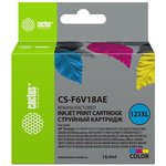 Картридж струйный Cactus CS-F6V18AE 123XL многоцветный (330стр.) (18мл) для HP ...