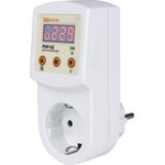 SQ1513-0002, Реле напряжения в розетку РНР-02, 16А, дисплей, регул., TDM Electric