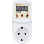 SQ1513-0002, Реле напряжения в розетку РНР-02, 16А, дисплей, регул., TDM Electric