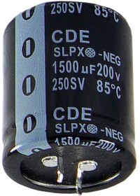 Фото 1/2 SLPX332M050A3P3, ALUMINUM ELECTROLYTIC CAPACITOR 3300UF, 50V, 20%, SNAP-IN