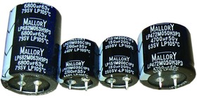 LP153M016H3P3, Aluminum Electrolytic Capacitors - Snap In 15000uF 16V (D X L) 35mm x 30mm