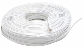 Фото 1/3 Телефонный кабель 4 жилы, 26 AWG, многожильный, плоский, серый, 100м в катушке TEL4/100-GY