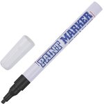 Маркер-краска лаковый (paint marker) MUNHWA "Slim", 2 мм, ЧЕРНЫЙ, нитро-основа ...